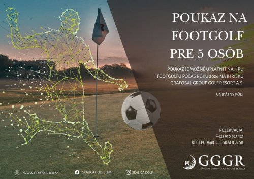 POUKAZ NA FOOTGOLFOVÚ HRU PRE 5 OSÔB
